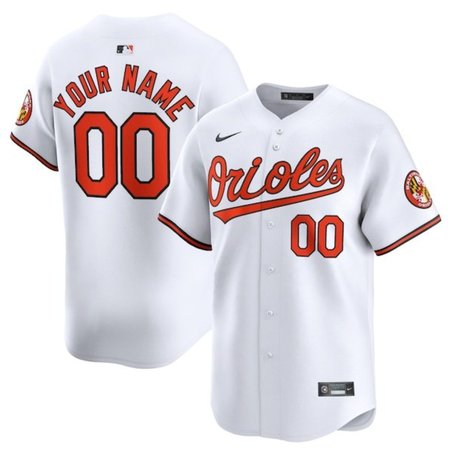 Men's Baltimore Orioles Custom Nike White Home Limited Player Jersey